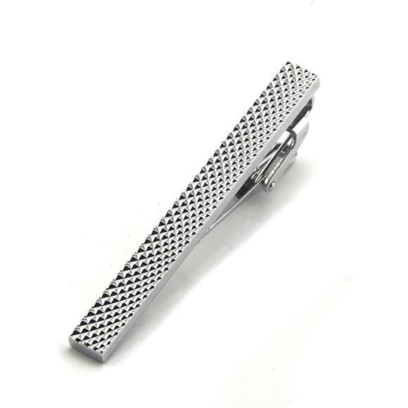 4pcs Tie Bar Clip, Tie Tack Pins Tie Clips for Men Silver Necktie Bar Pinch Clip - Picture 2 of 7